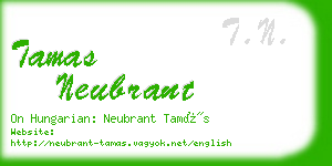 tamas neubrant business card